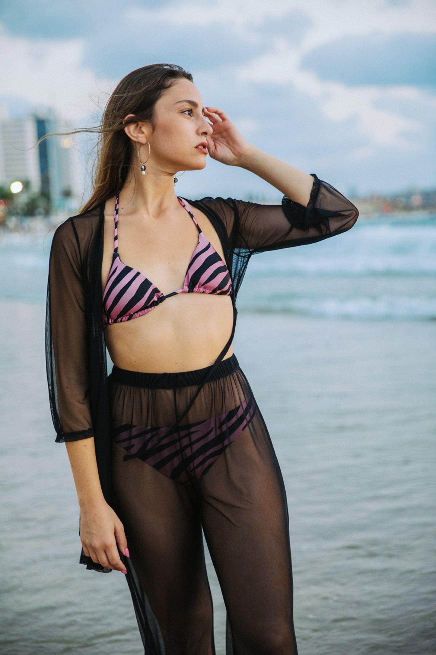Sheer Kimono ~ Black