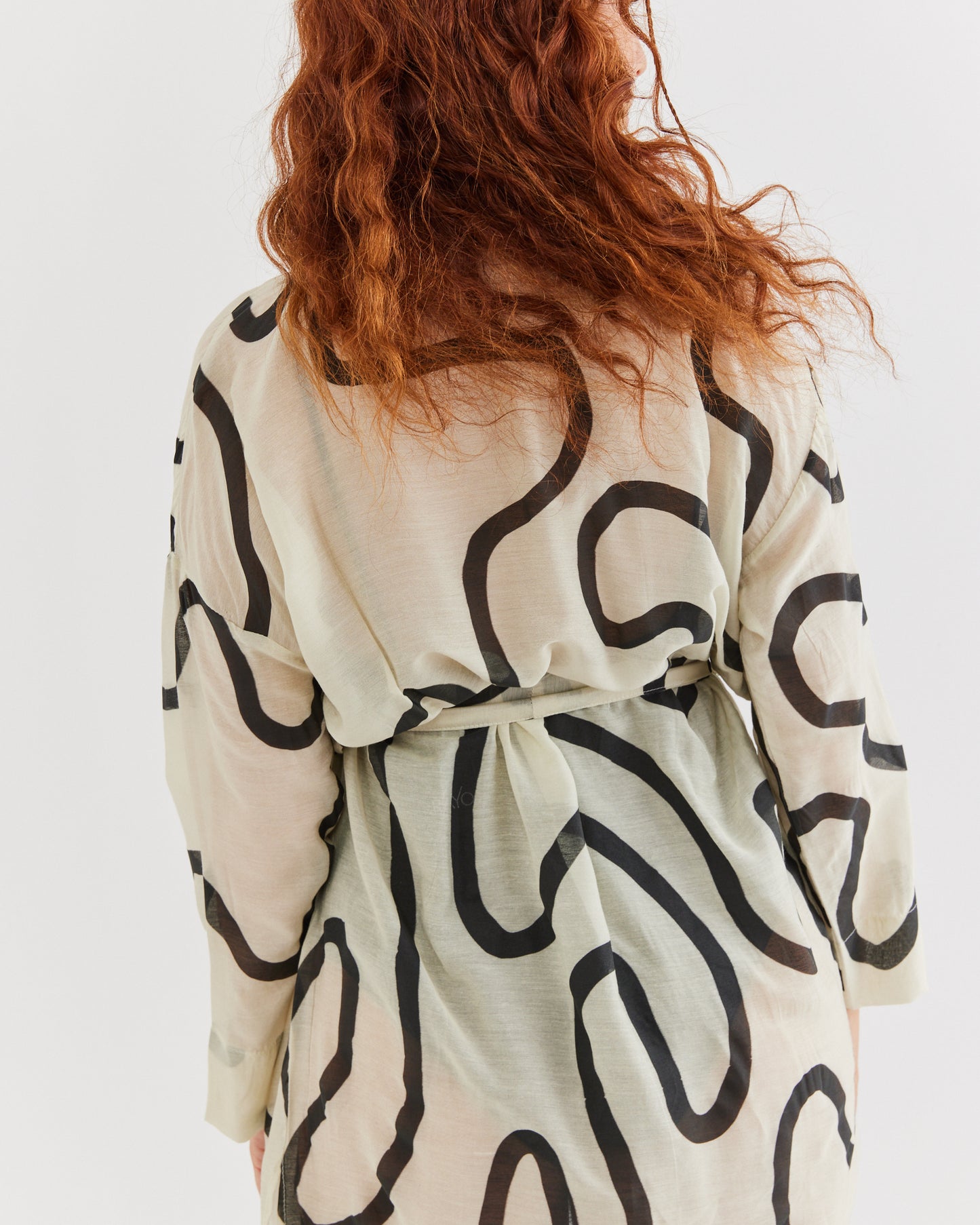 Abstract Kimono Dress