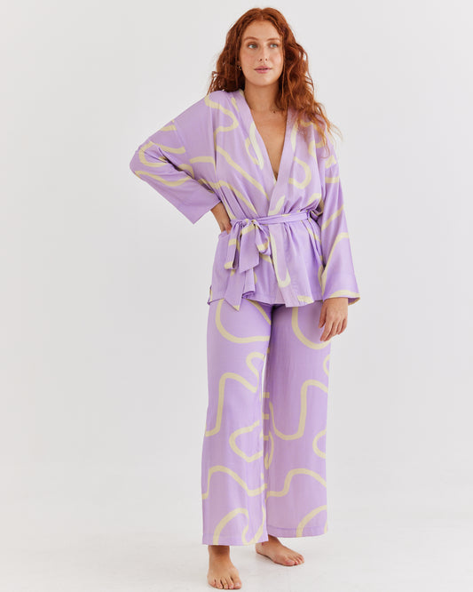 The perfect Pants ~ Lilac Abstract print