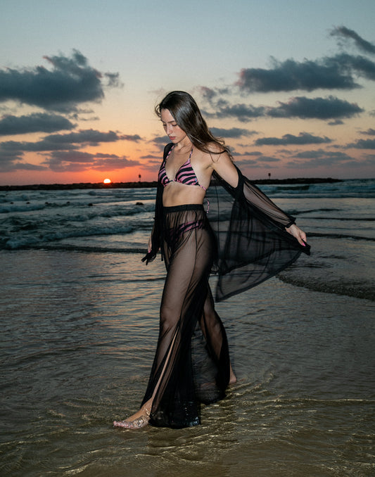 Sheer Kimono ~ Black