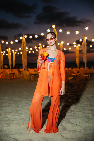 Sheer Kimono ~ Orange