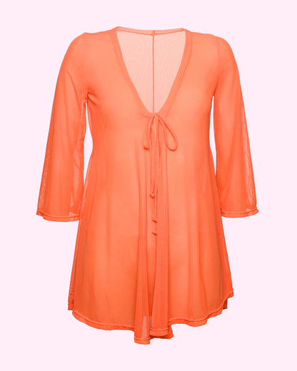 Sheer Kimono ~ Orange