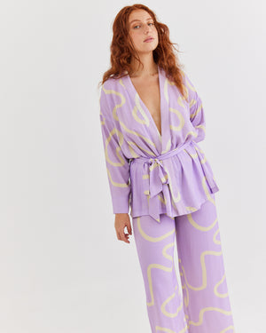 The perfect Pants ~ Lilac Abstract print