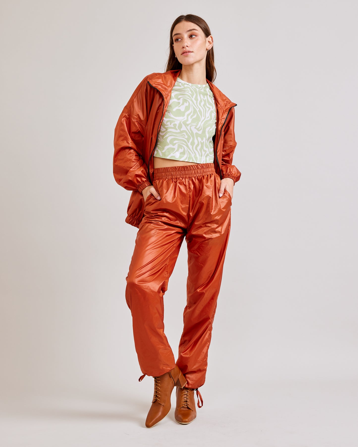 Nylon Pants ~ Rust